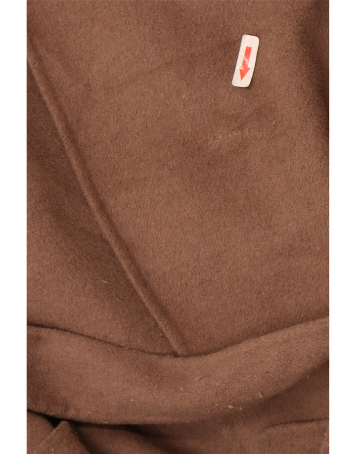 Zara Damen Mantel UK 16 Große braune Wolle