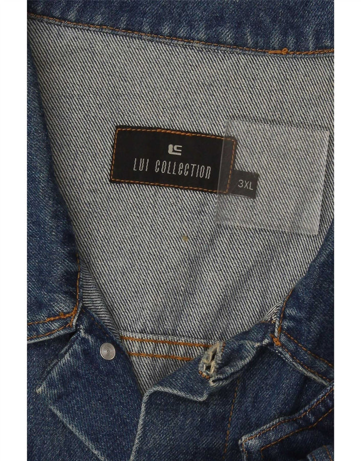 Vintage Herren Jeansweste UK 46 3XL Blau