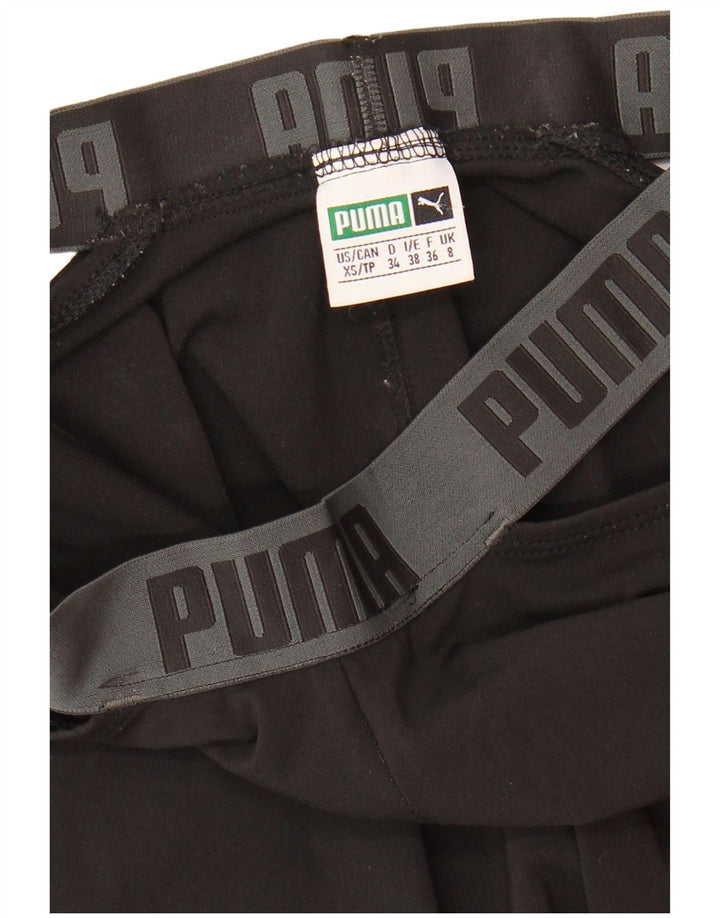 Puma Damen Graphic Leggings UK 8 Small Schwarz