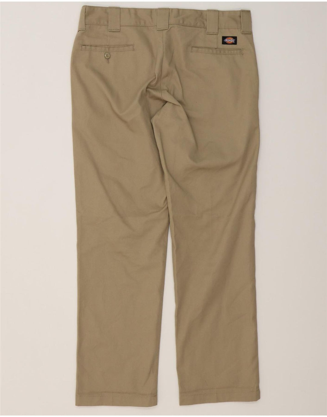 DICKIES Herren Slim Straight Chino Hose W34 L32 Beige Polyester