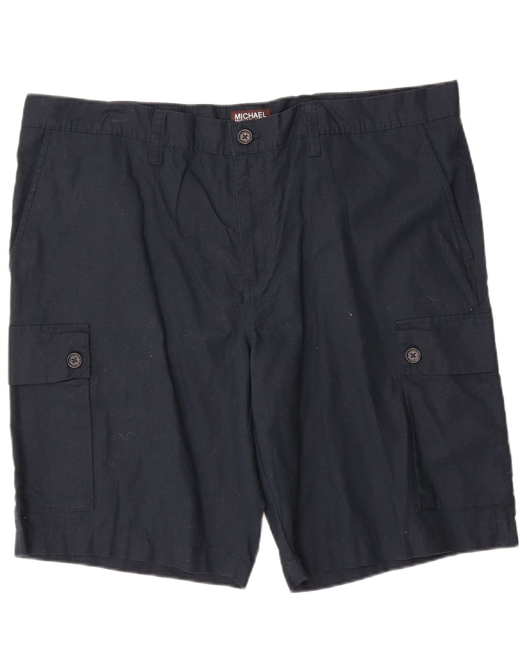 Michael Kors Herren Cargoshorts W40 XL Marineblaues Leinen