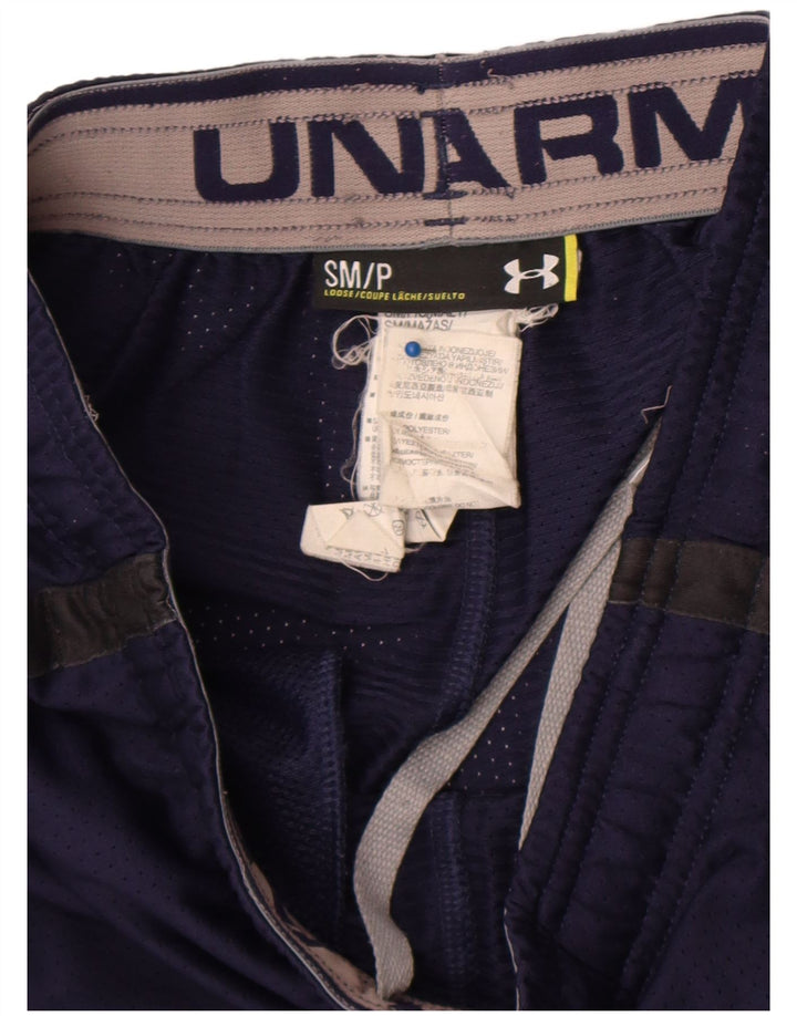 Under Armour Herren-Sportshorts, Größe S, Marineblau, Farbblock-Polyester
