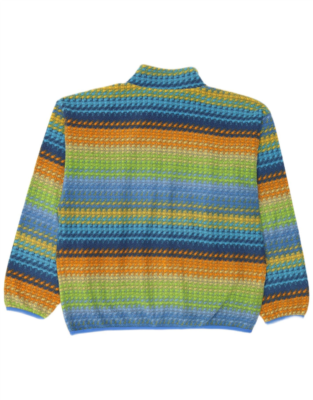 INVICTA Herren-Fleecepullover mit Reißverschluss am Hals, groß, mehrfarbig gestreift