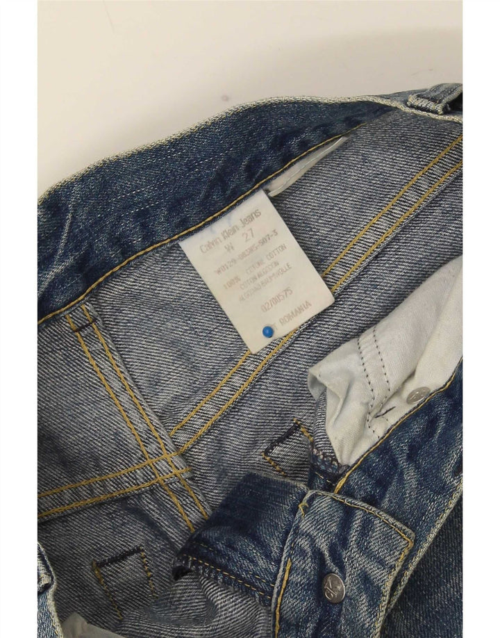 Calvin Klein Herren Bootcut Jeans W27 L28 Blaue Baumwolle