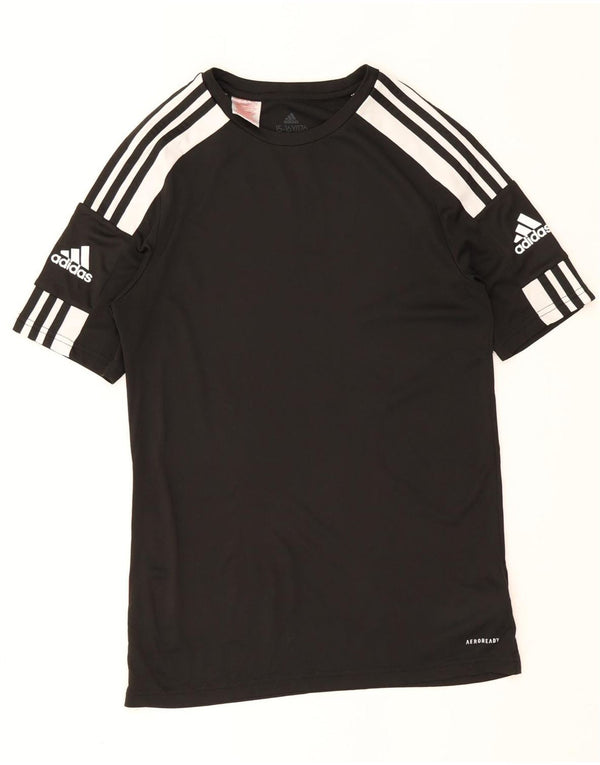 Adidas Boys Aeroready Graphic T-Shirt Top 15-16 Years Black Colourblock