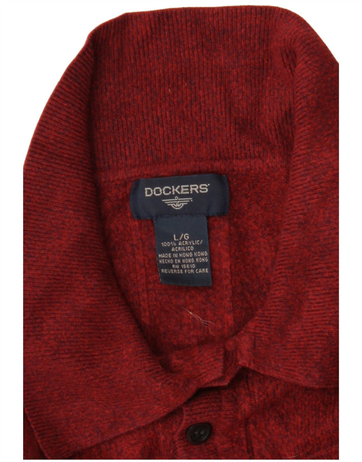 DOCKERS Herren-Pullover mit Rollkragen, groß, kastanienbraunes Acryl