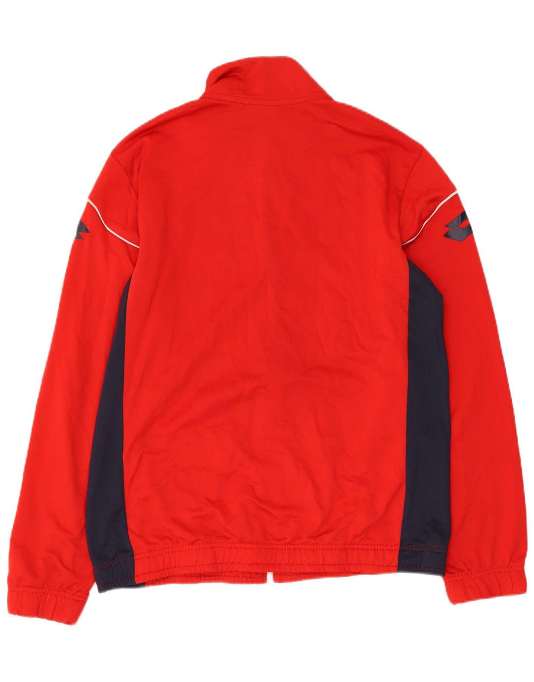 LOTTO Herren-Trainingsanzugoberteil mit Grafik, Mittelrotes Farbblock-Polyester