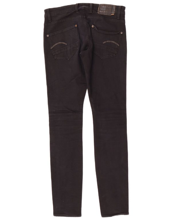 G-Star Herren Revend Skinny Jeans W33 L34 Schwarze Baumwolle