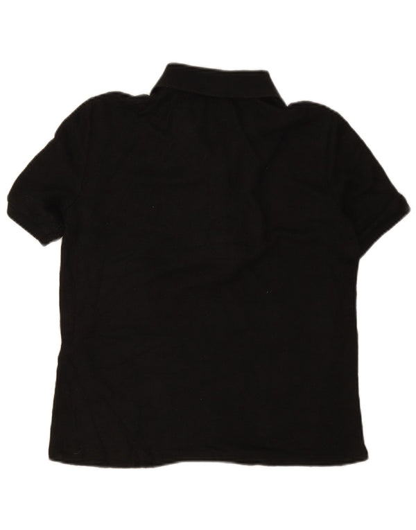 Zara Damen Poloshirt UK 10 Small Schwarz Viskose