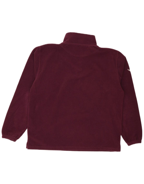Trigema Herren-Fleecepullover mit Reißverschluss am Hals, großes Burgunderrot, Polyester