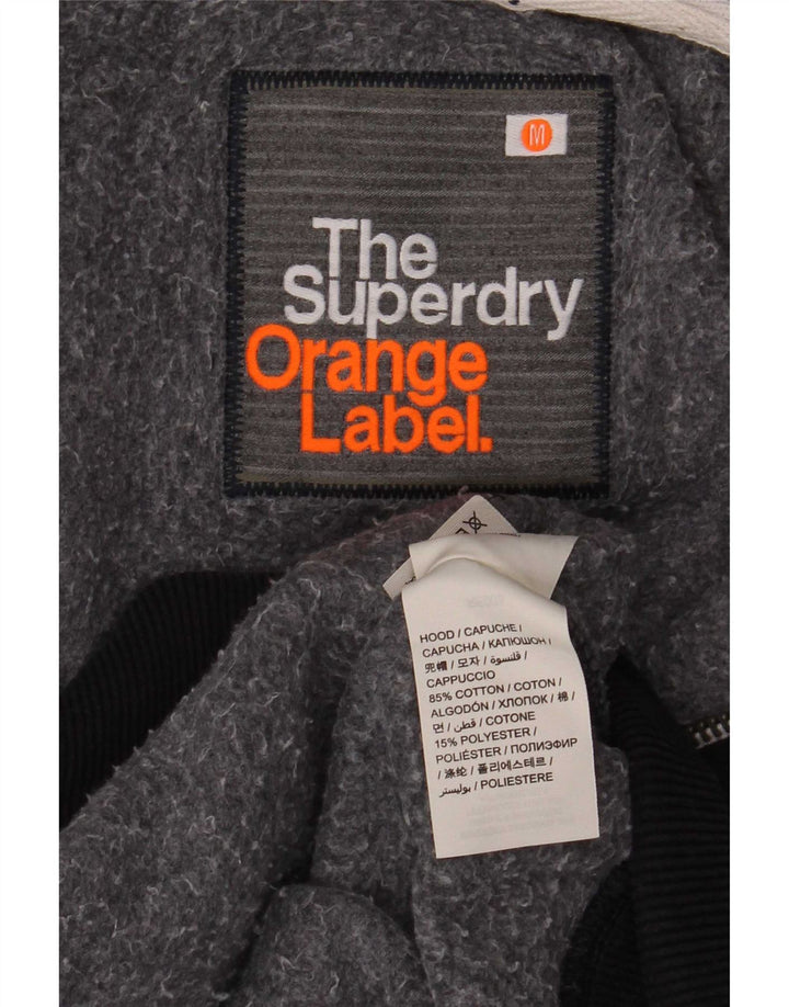 Superdry Herren-Kapuzenpullover mit Reißverschluss, mittelmarineblaue Baumwolle