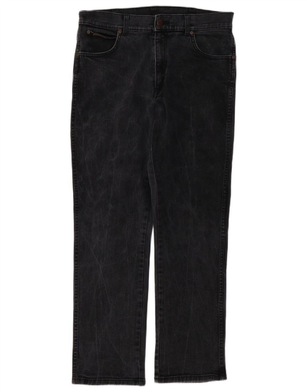 Wrangler Herren Texas Stretch Straight Jeans W34 L32 Graue Baumwolle