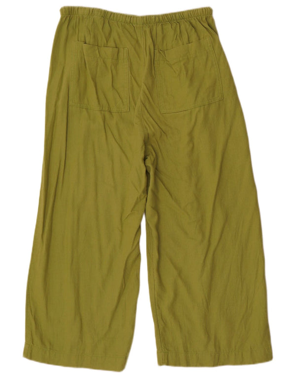 Marks & Spencer Damen-Caprihose mit hoher Taille, UK 12, M, W34, L22, Grün