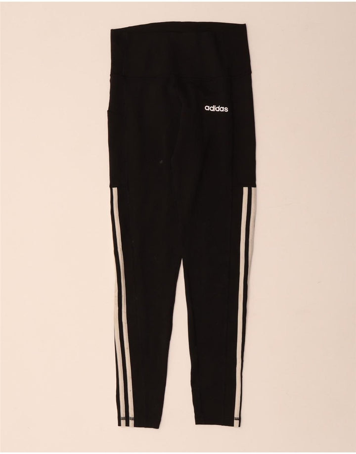 Adidas Damen Climalite Leggings UK 8/10 Small Schwarz