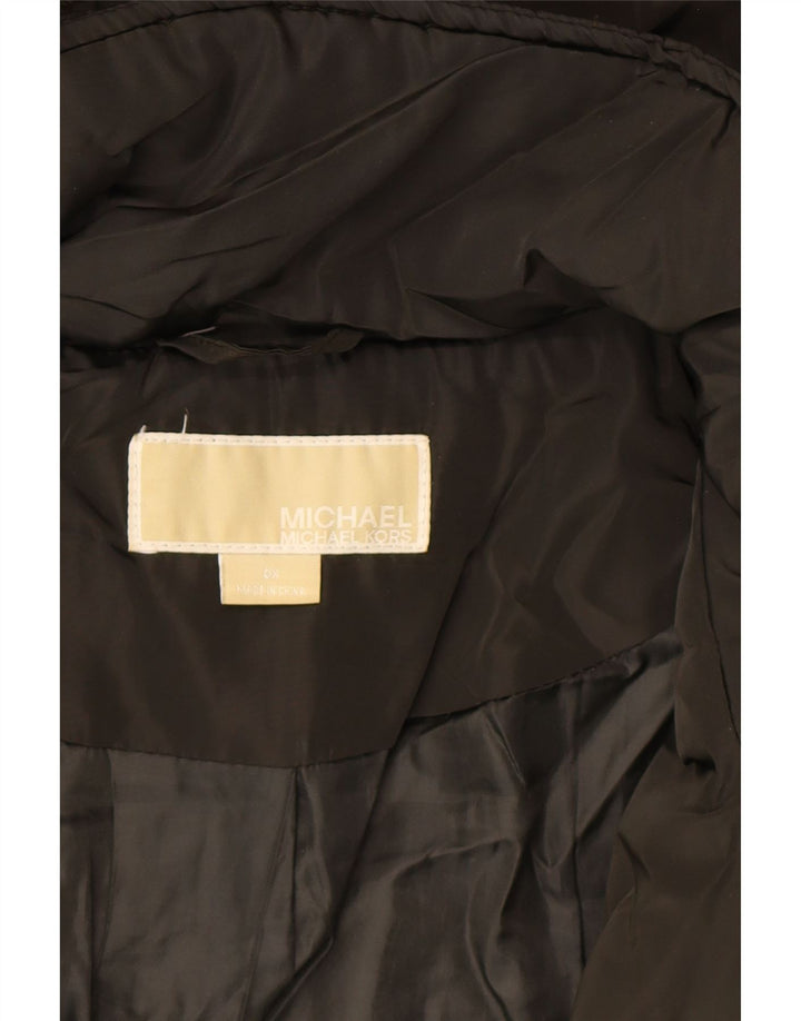 MICHAEL KORS Womens Hooded Quilted Jacket UK 18 XL Green Polyester Vintage Michael Kors and Second-Hand Michael Kors from Messina Hembry 