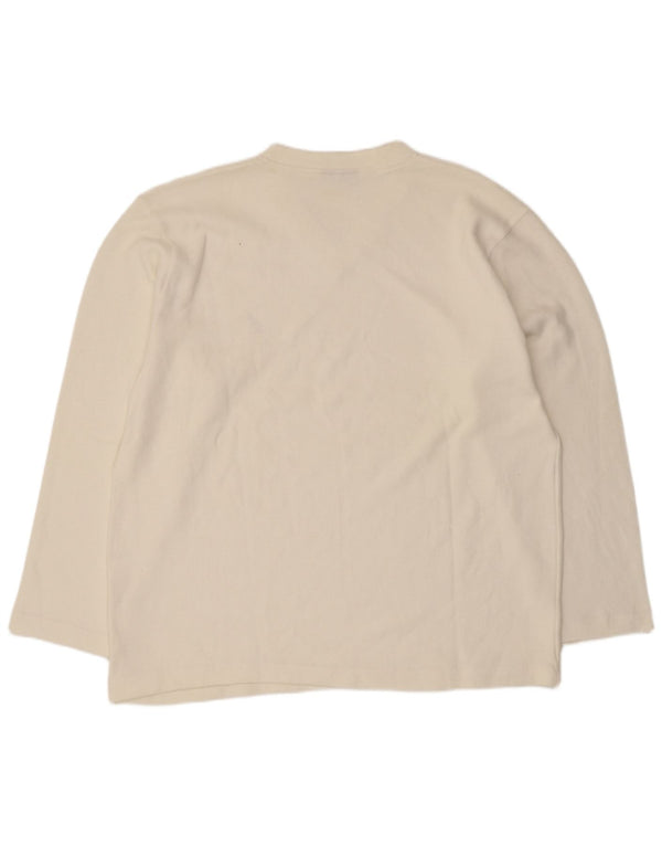 AUSTRALIAN L'ALPINA Herren-Pullover mit V-Ausschnitt IT 56 2XL Weiße Baumwolle