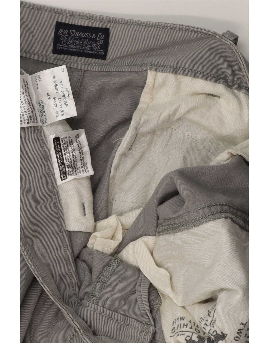 Levi's Herren Cargoshorts W38 XL Graue Baumwolle