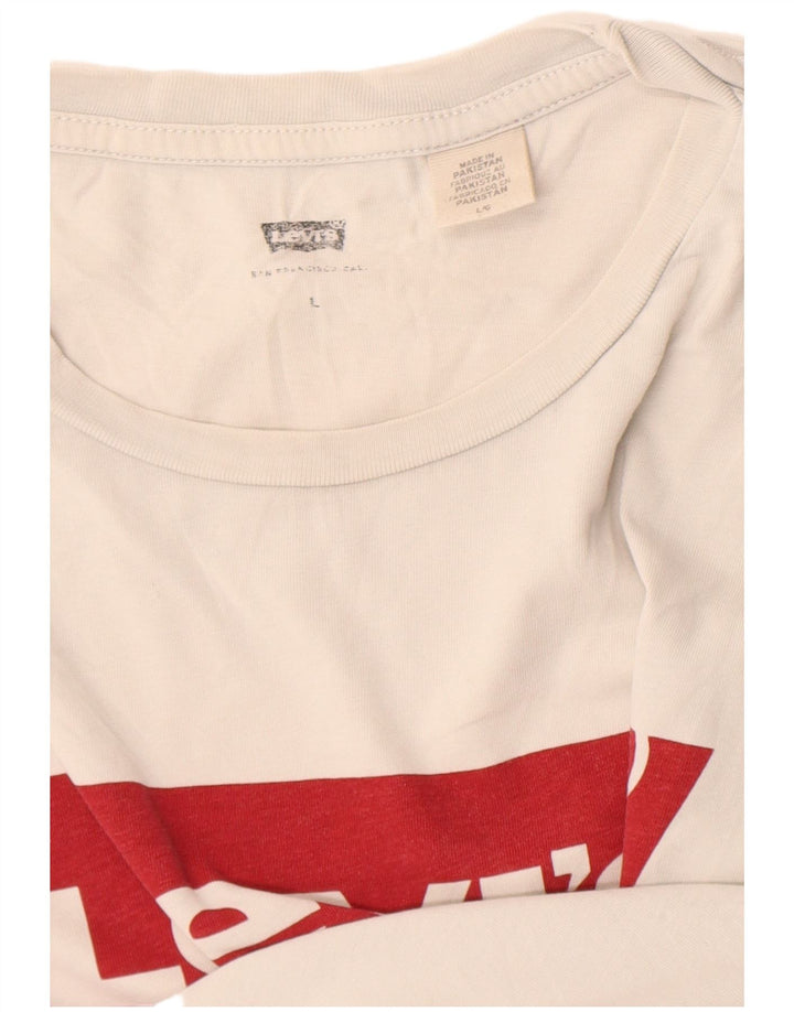 Levi's Herren-T-Shirt mit Grafik, Größe L, Weiß