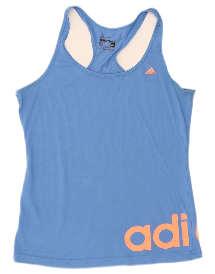 Adidas Damen Climalite Graphic Vest Top UK 12/14 Mittelblau