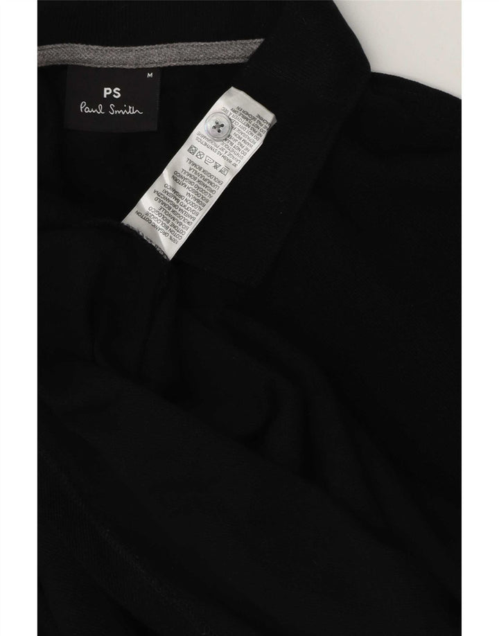 Paul Smith Herren Langarm-Poloshirt Medium Schwarz