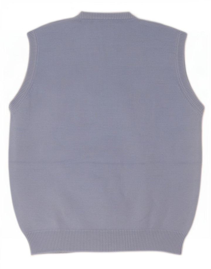 Fred Perry Herren-Tanktop aus mittelblauer Baumwolle