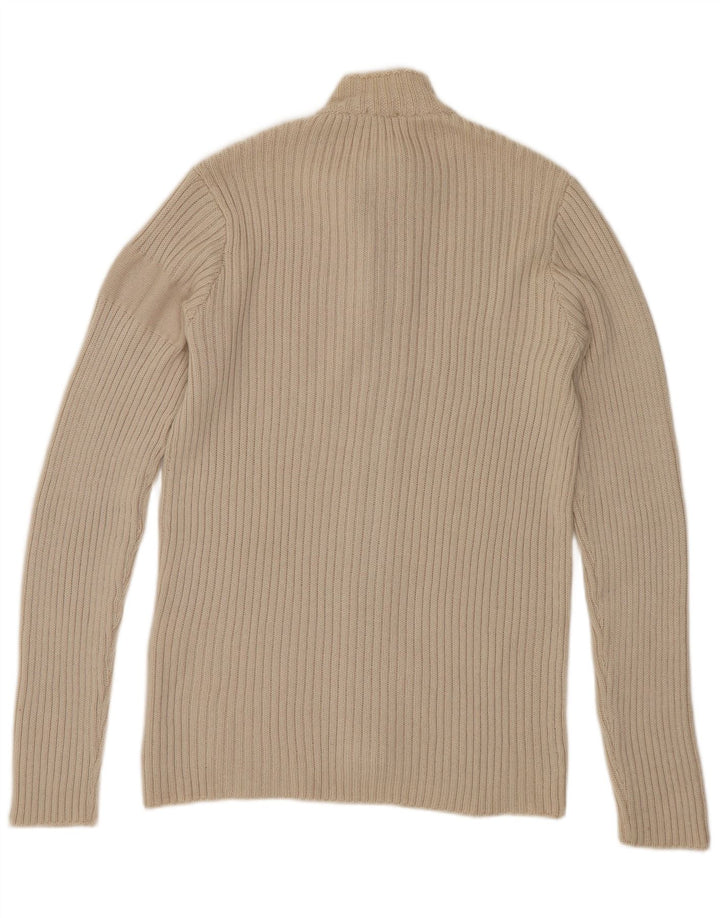 Armani Jungen-Cardigan-Pullover 11-12 Jahre Beige Schurwolle