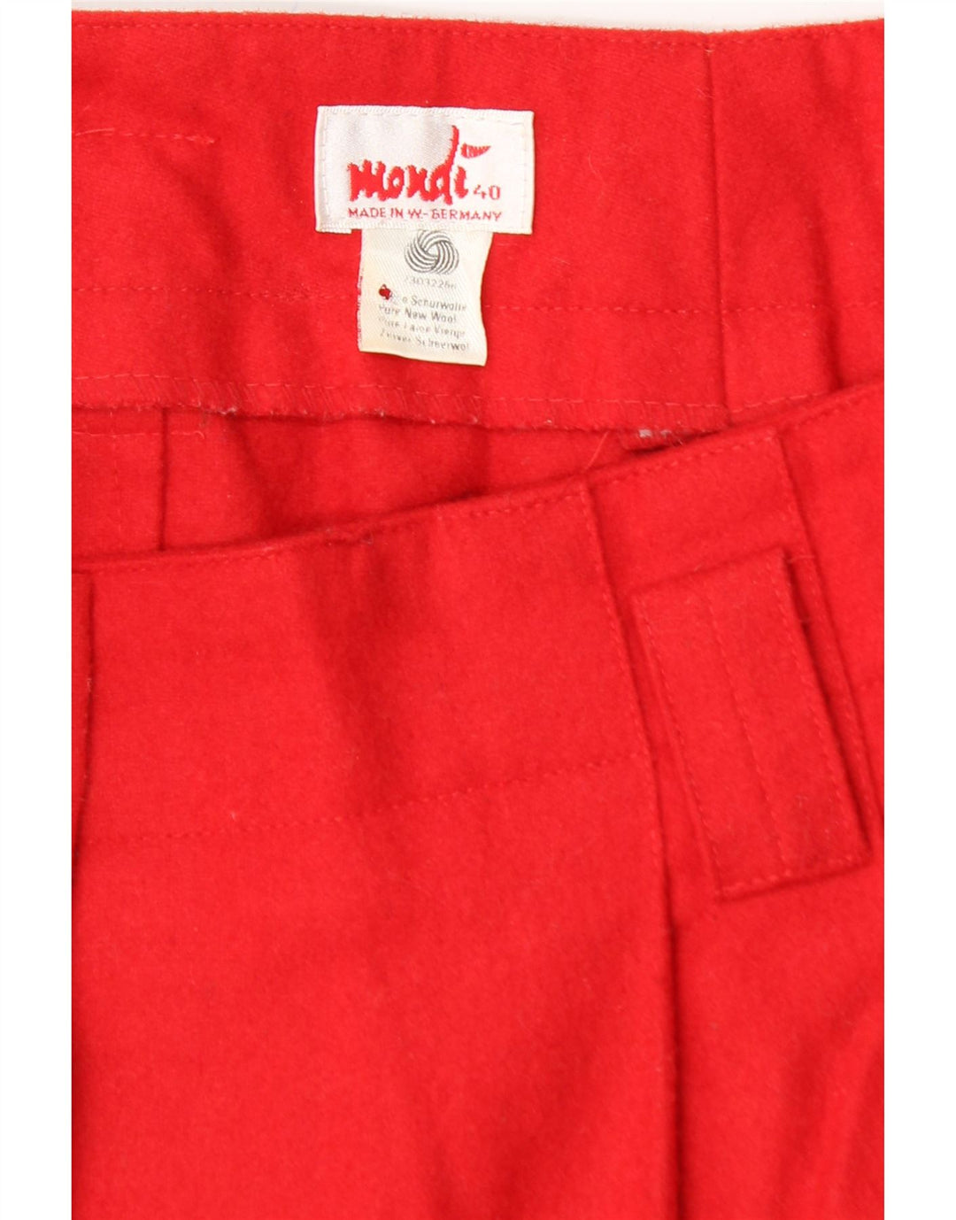 MONDI Damen-Freizeithose mit hoher Taille, lockere Passform, EU 40, Mittel W28 L30, Rot