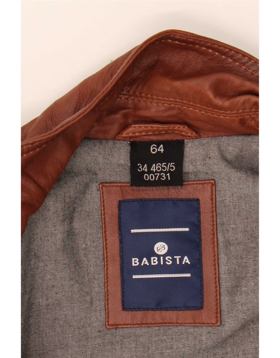 Babista Herren Lederjacke EU 64 7XL Braunes Leder