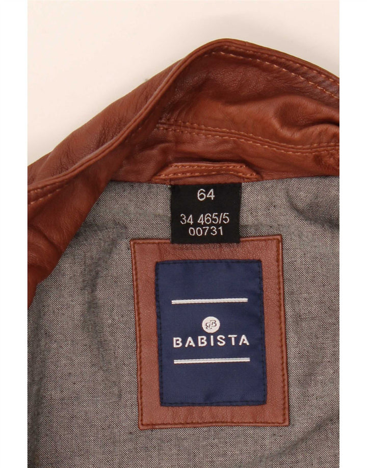 Babista Herren Lederjacke EU 64 7XL Braunes Leder
