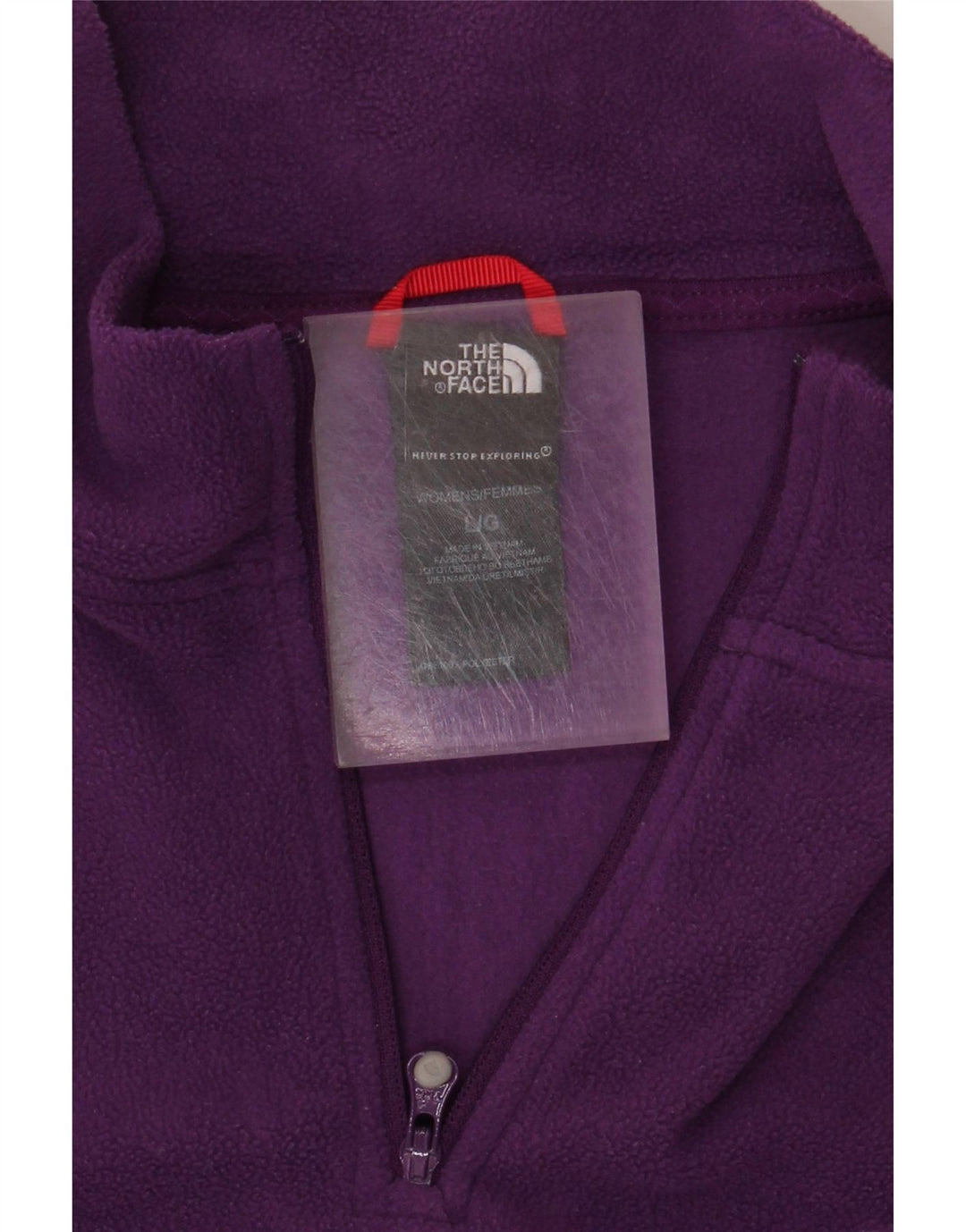 THE NORTH FACE Damen-Fleecepullover mit Reißverschluss am Hals, UK 16, Größe L, Lila, Polyester