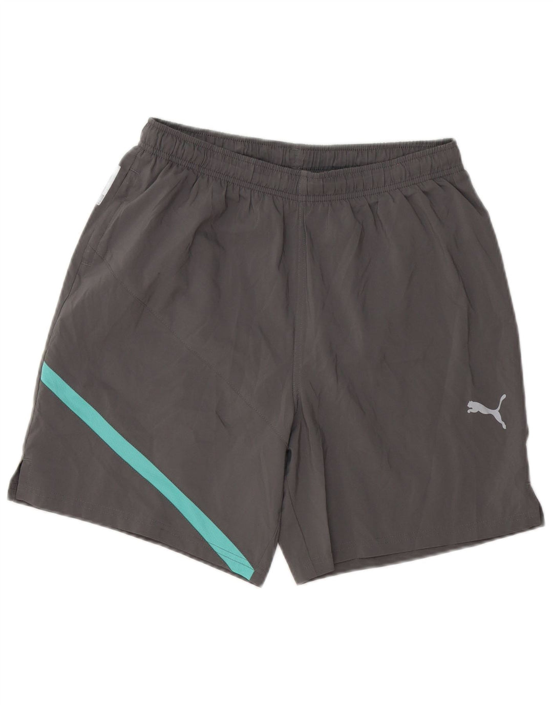 Puma Herren-Sportshorts in mittelgrauem Farbblockdesign