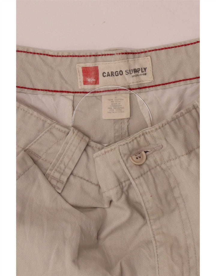 Mossimo Herren Cargo Shorts Medium W32 Beige Baumwolle