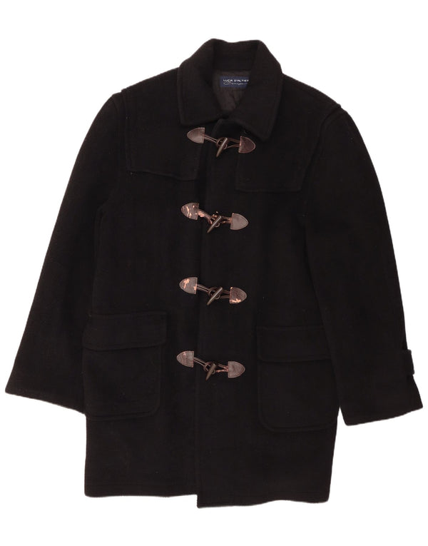 Luca D'altieri Herren Dufflecoat IT 54 2XL Schwarze Wolle