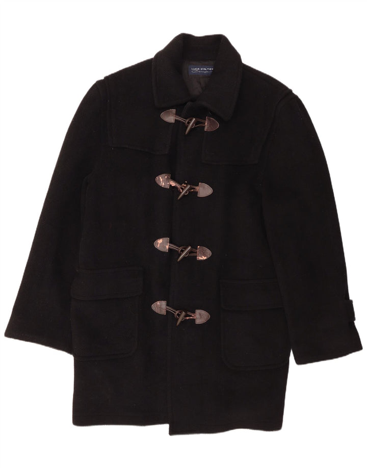 Luca D'altieri Herren Dufflecoat IT 54 2XL Schwarze Wolle