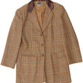 Luisa Spagnoli Damen 3-Knopf-Blazerjacke IT 46 Large Beige Houndstooth