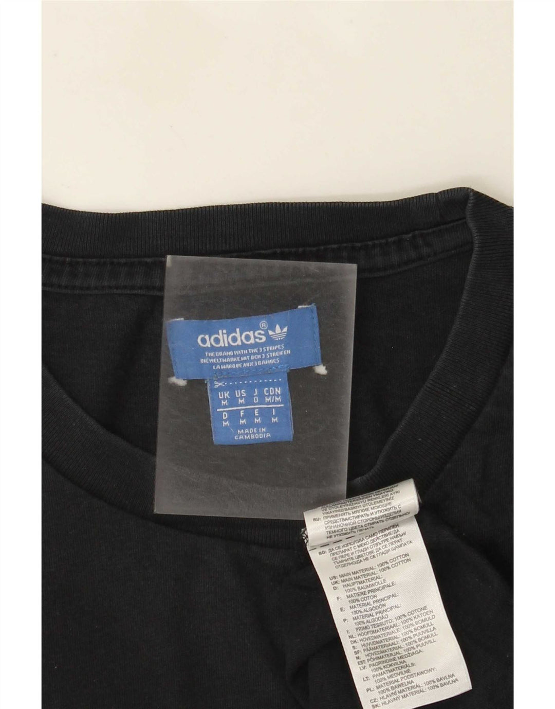 Adidas Herren Grafik T-Shirt Top Medium Schwarz Baumwolle