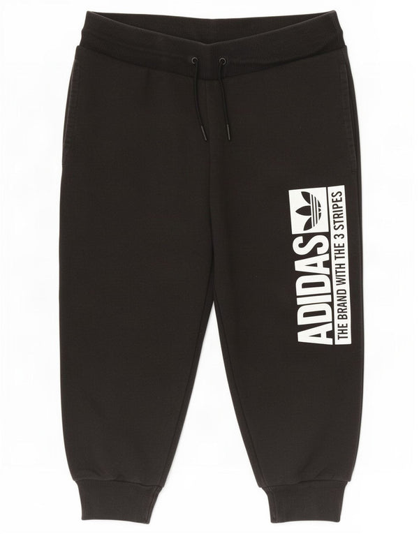 Adidas Damen Graphic Capri Trainingshose Jogger UK 14 Large Schwarz