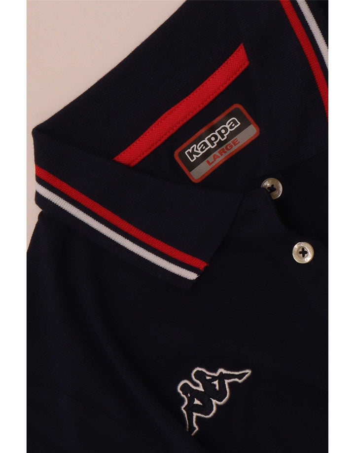 Kappa Damen Poloshirt UK 14 Large Marineblau