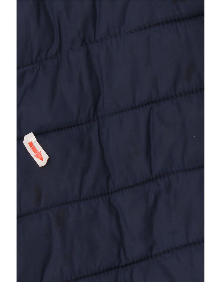 Superdry Herren Wattierte Jacke UK 40 Large Marineblaues Nylon