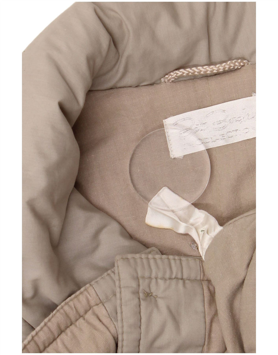 Vintage Damen Übergroßer Mantel EU 40 Medium Beige Polyester