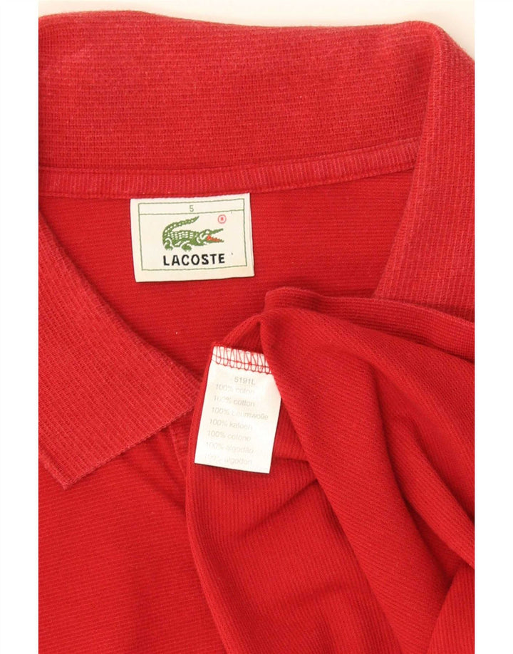 Lacoste Herren-Poloshirt, Größe 5, große rote Baumwolle