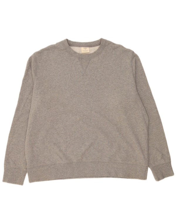 Marks & Spencer Herren Sweatshirt Pullover 3XL Grau Baumwolle
