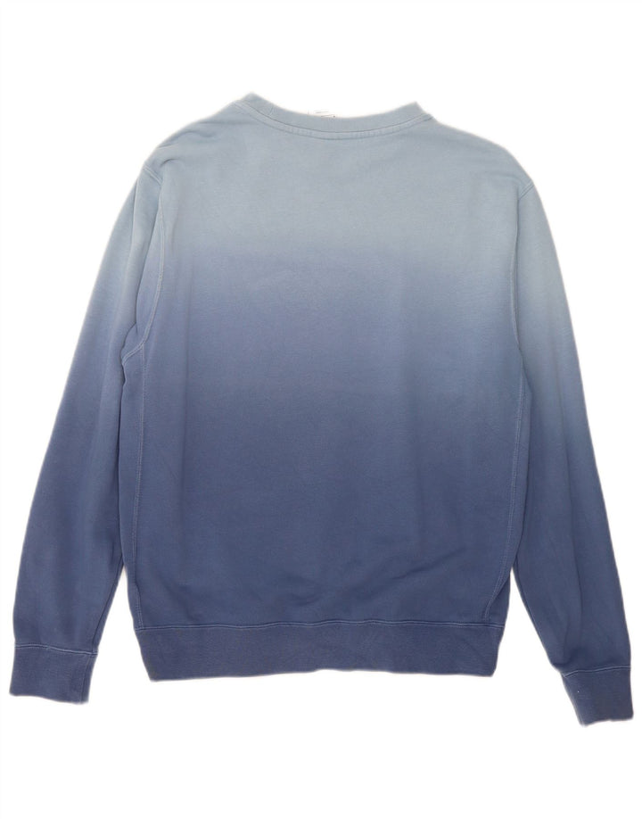 Nike Herren-Sweatshirt-Pullover aus mittelblauer Batik-Baumwolle