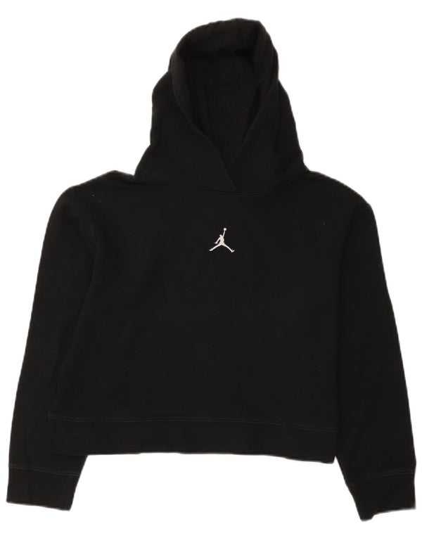 Jordan Mädchen Crop Hoodie Pullover 12–13 Jahre große schwarze Baumwolle