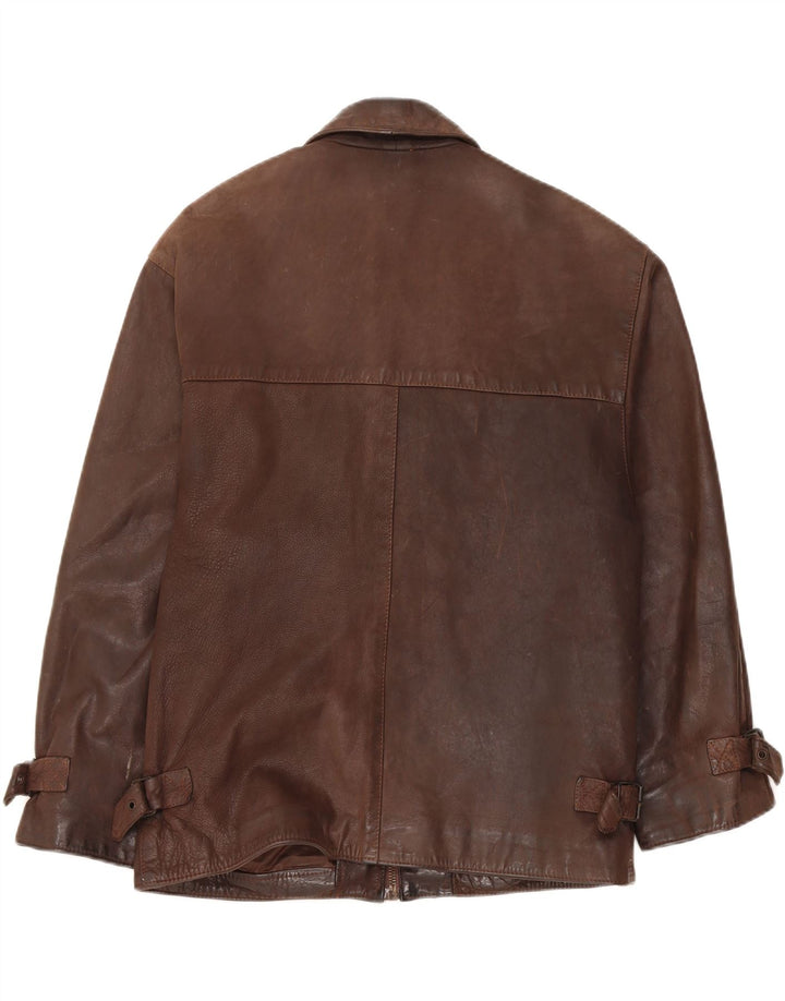 Vintage Herren Lederjacke UK 36 Small Brown