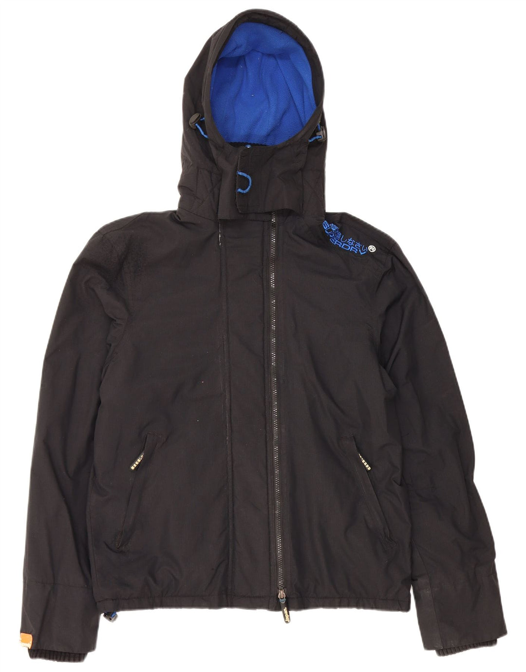 SUPERDRY Herren Windcheater Kapuzen-Windjacke UK 38 Medium Schwarz