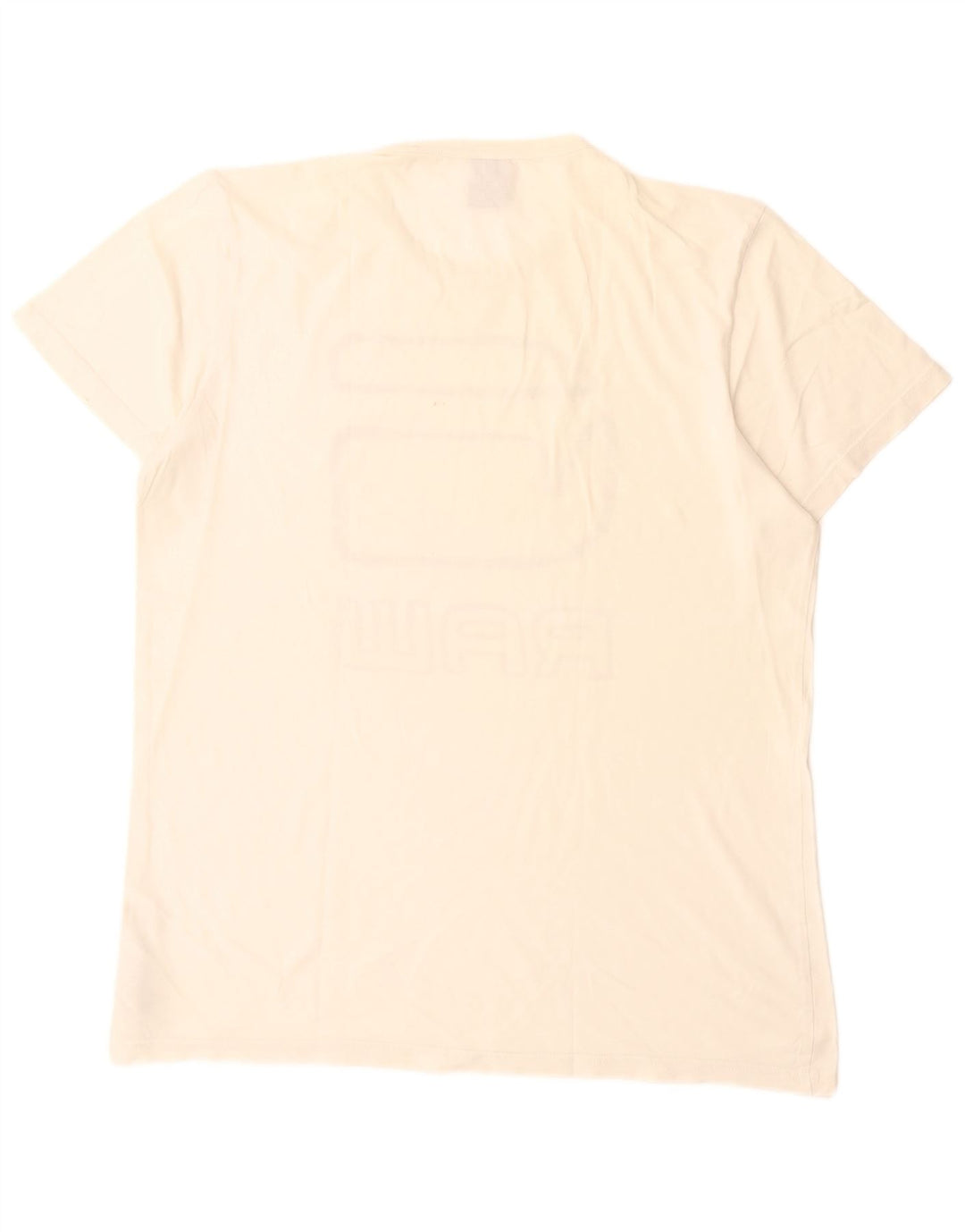 G-Star Herren-T-Shirt mit Grafik, Größe L, aus weißer Baumwolle