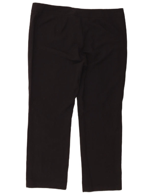 Marks & Spencer Damen Gerade Freizeithose UK 20 2XL W42 L29 Schwarz