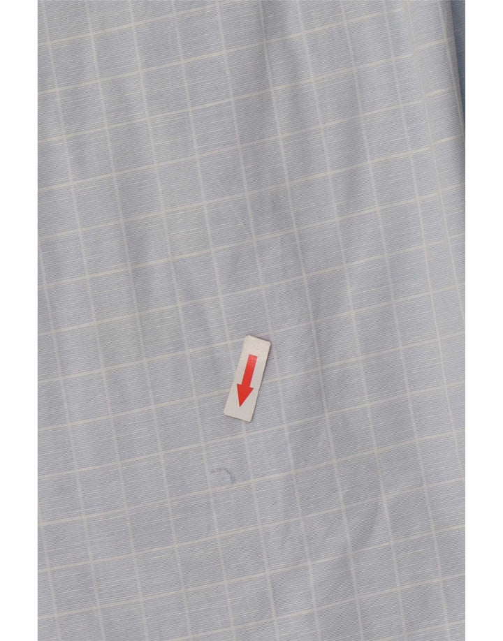 Massimo Dutti Herrenhemd 2XL Blau kariert Baumwolle