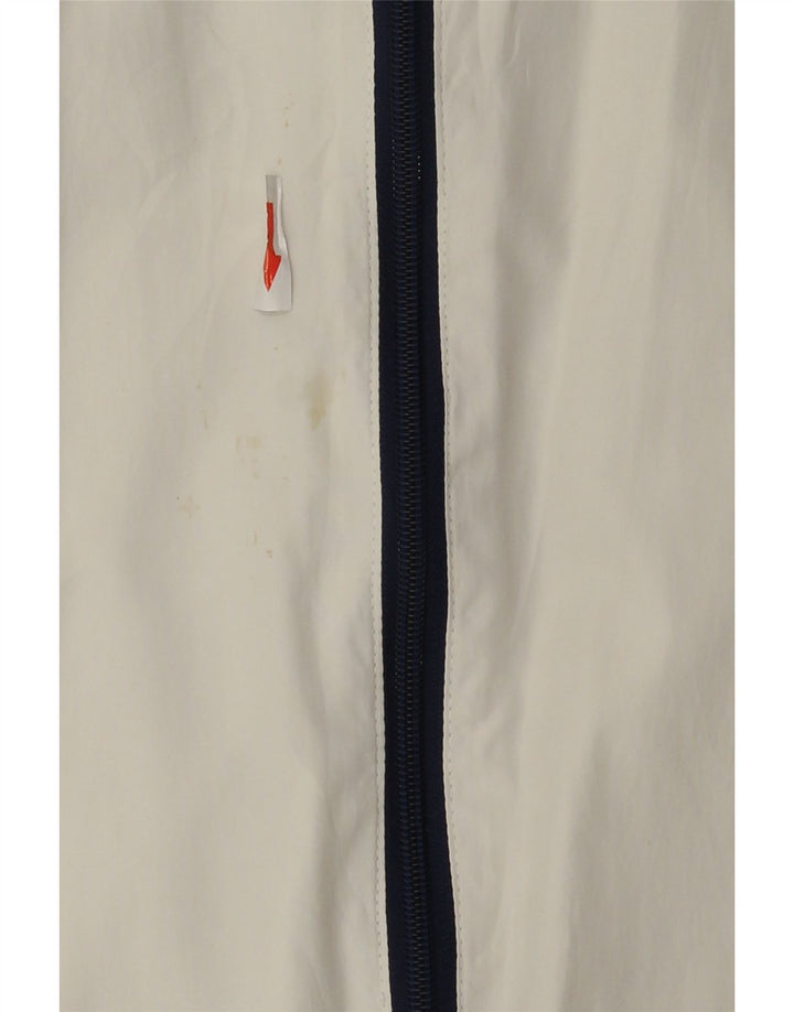 Diadora Herren-Trainingsanzugoberteil, mittelweißes Farbblock-Polyester